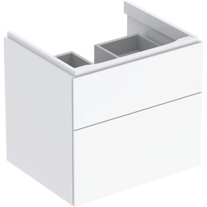 Meub. bas Geberit Xeno² pour lavabo 2 tiroirs 58x53x46.2 Blanc brillant - GEBERIT 500.506.01.1 