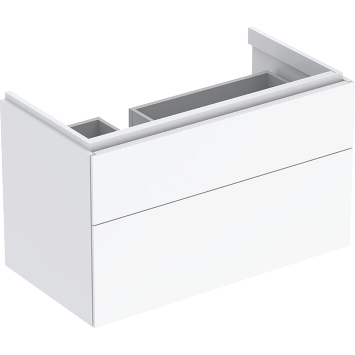 Meub. bas Geberit Xeno² 2 tiroirs plage dépose droite 88x53x46.2 Blc brillant - GEBERIT 500.515.01.1 