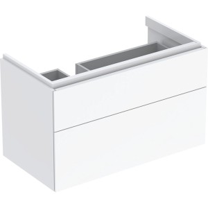 Meub. bas Geberit Xeno² 2 tiroirs plage dépose droite 88x53x46.2 Blc brillant - GEBERIT 500.515.01.1 