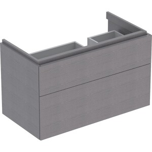 Meub. bas Geberit Xeno² 2 tiroirs plage dépose gauche 88x53x46.2 Gris scultura - GEBERIT 500.516.43.1 