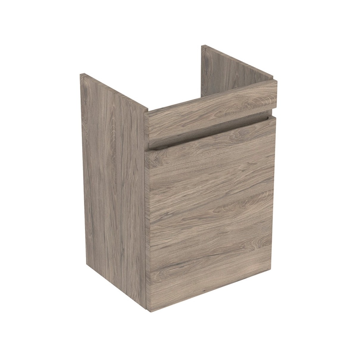 Meuble sous lave-mains 50 cm Geberit Renova Plan 1 porte Noyer Carya - GEBERIT 501.903.JR.1 