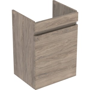 Meuble sous lave-mains 50 cm Geberit Renova Plan 1 porte Noyer Carya - GEBERIT 501.903.JR.1 