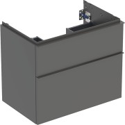 Meuble sous lavabo 75 cm Geberit iCon 2 tiroirs Gris velouté - GEBERIT 502.304.JK.1 