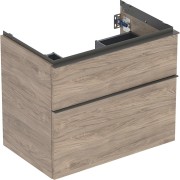 Meuble sous lavabo 75 cm Geberit iCon 2 tiroirs Noyer Carya - GEBERIT 502.304.JR.1 
