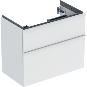 Meuble sous lavabo 75 cm compact Geberit iCon 2 tiroirs Blanc mat - GEBERIT 502.308.01.3 