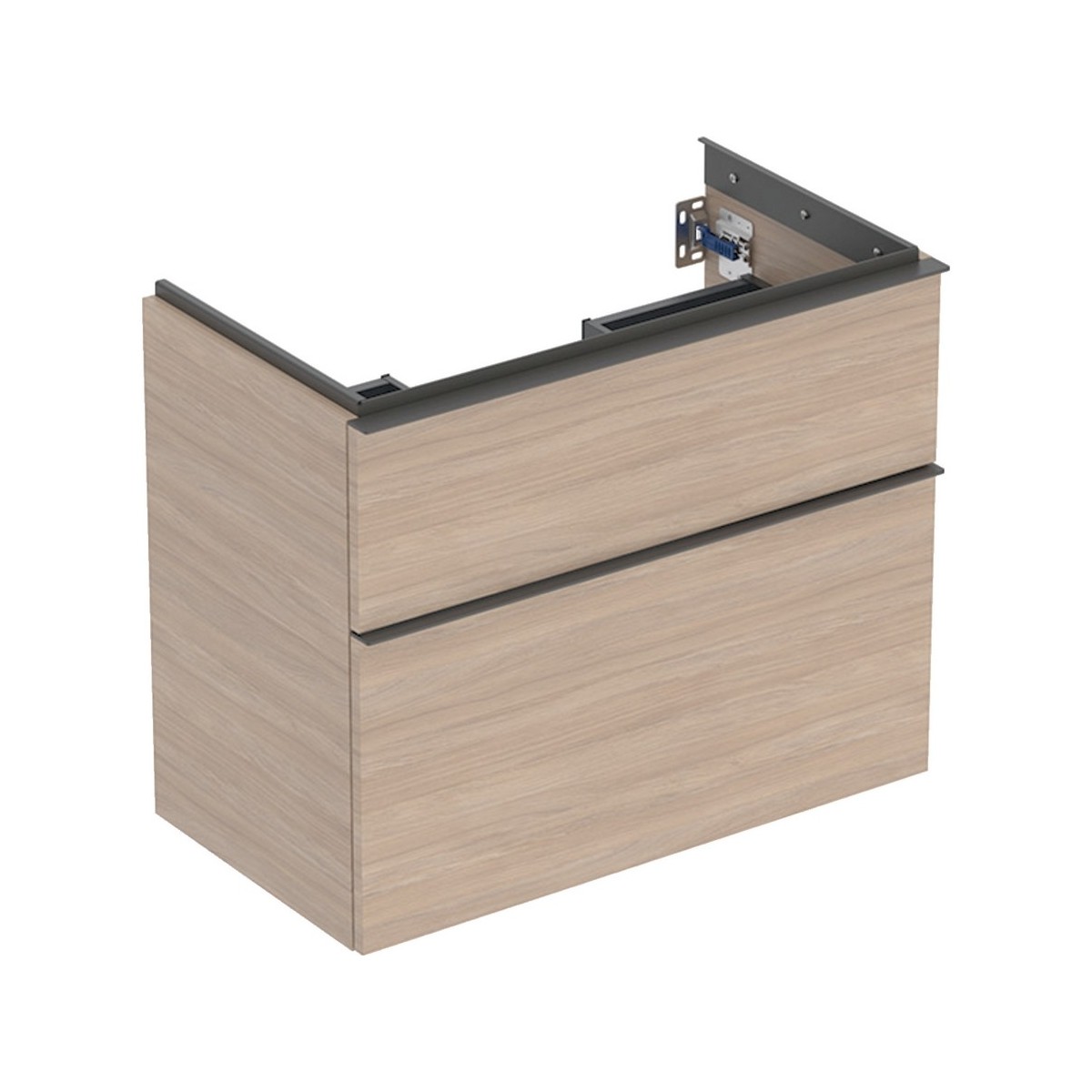 Meuble sous lavabo 75 cm compact Geberit iCon 2 tiroirs Chêne - GEBERIT 502.308.JH.1 