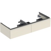 Meuble sous lavabo 120 cm 2 cuves Geberit iCon 2 tiroirs Sable gris - GEBERIT 502.314.JL.1 