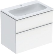 Pack lav slim 75 cm avc mbl Geberit iCon 2Tet siphon poignée Chrome Blanc br. - GEBERIT 502.336.01.2 