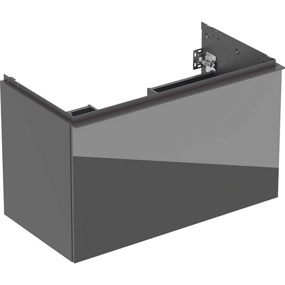 Meuble bas Geberit Acanto 1 tiroir 1 tir anglaise lavabo 90cm verre gris - GEBERIT 503.005.JK.2 