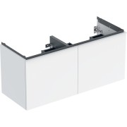 Meuble bas Geberit Acanto 2 tiroirs 2 tir anglaise lavabo 2C 120cm blc brill. - GEBERIT 503.007.01.1 