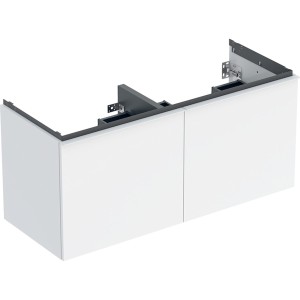 Meuble bas Geberit Acanto 2 tiroirs 2 tir anglaise lavabo 2C 120cm blc brill. - GEBERIT 503.007.01.1 