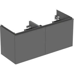 Meuble bas Geberit Acanto 2 tiroirs 2 tir anglaise lavabo 2C 120cm gris vel. - GEBERIT 503.007.JK.1 