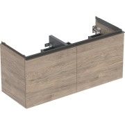 Meuble bas Geberit Acanto 2 tiroirs 2 tir anglaise lavabo 2C 120cm noyer car. - GEBERIT 503.007.JR.1 