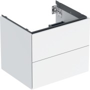 Meuble bas pour lavabo Geberit ONE 2 tiroirs L60cm P47cm Blanc brillant - GEBERIT 505.261.00.1 