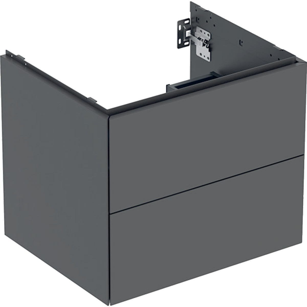 Meuble bas pour lavabo Geberit ONE 2 tiroirs L60cm P47cm Gris velouté - GEBERIT 505.261.00.3 