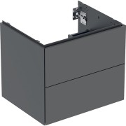 Meuble bas pour lavabo Geberit ONE 2 tiroirs L60cm P47cm Gris velouté - GEBERIT 505.261.00.3 