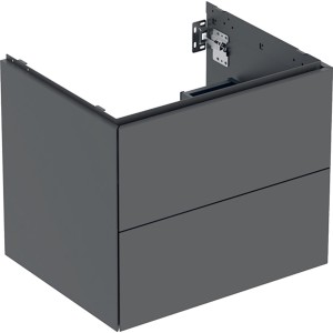 Meuble bas pour lavabo Geberit ONE 2 tiroirs L60cm P47cm Gris velouté - GEBERIT 505.261.00.3 