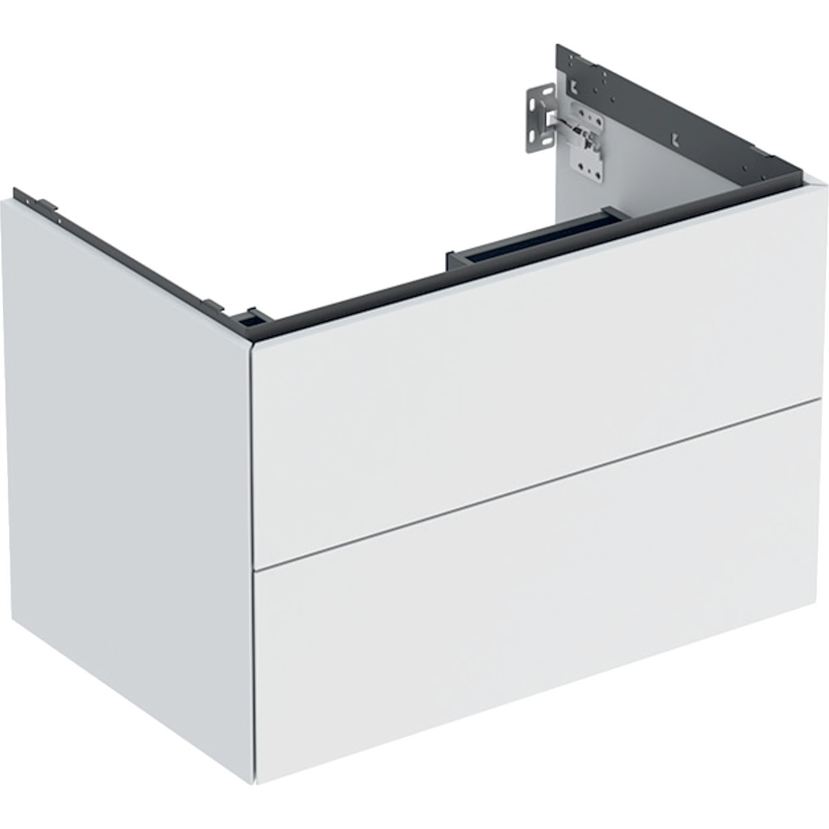 Meuble bas pour lavabo Geberit ONE 2 tiroirs L75cm P47cm Blanc mat - GEBERIT 505.262.00.2 