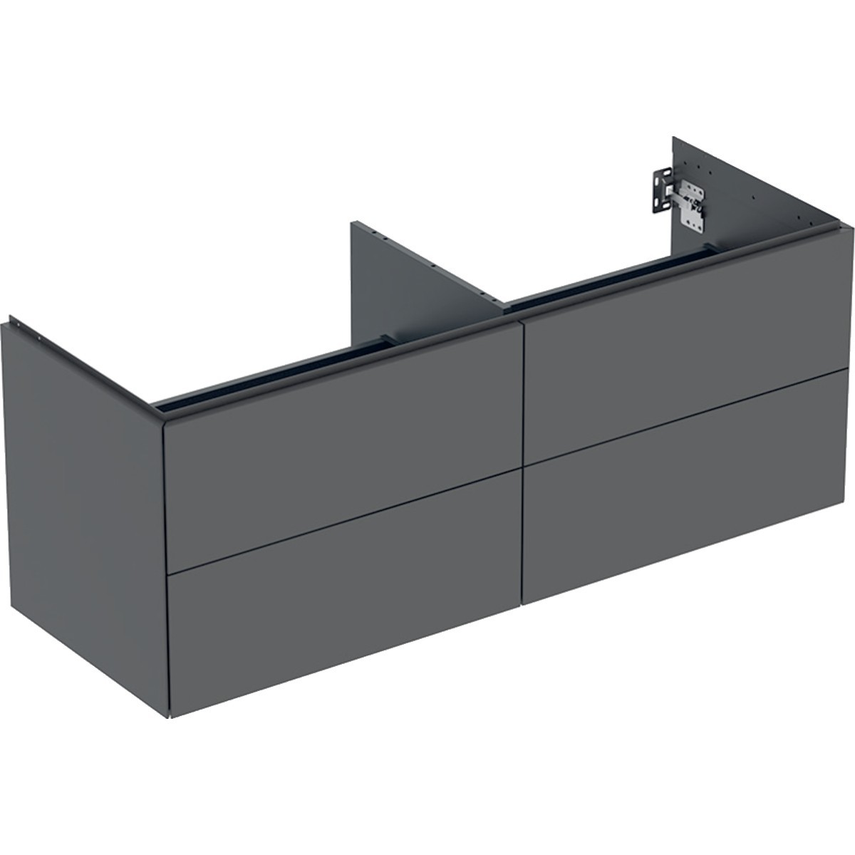 Meuble bas pour lavabo Geberit ONE 4 tiroirs L135cm P47cm Gris velouté - GEBERIT 505.266.00.3 