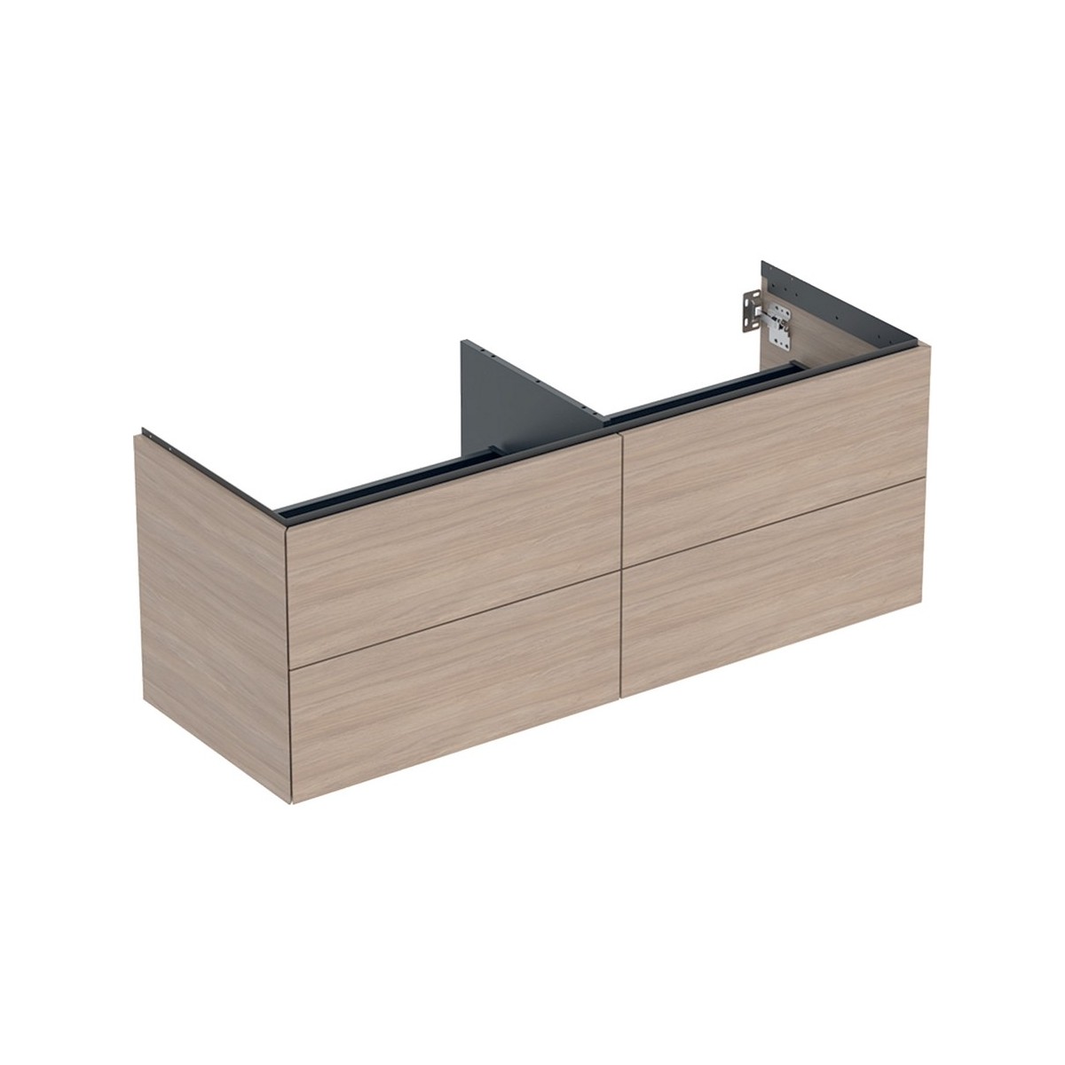 Meuble bas pour lavabo Geberit ONE 4 tiroirs L135cm P47cm Chêne - GEBERIT 505.266.00.5 