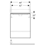 Meuble Geberit Smyle Square lave-mains ch. à gche. 49.2x61.7x40.6cm Sable gris - GEBERIT 500.364.JL.1 