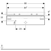 Meub. bas Geberit Xeno² pour lavabo avec 1 tiroir 88x22x46.2 Greige Laqué mat - GEBERIT 500.508.00.1 