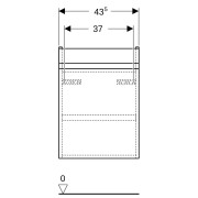Meuble sous lave-mains 50 cm Geberit Renova Plan 1 porte Noyer Carya - GEBERIT 501.903.JR.1 