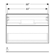 Meuble sous lavabo 90 cm Geberit iCon 2 tiroirs Noyer Carya - GEBERIT 502.305.JR.1 