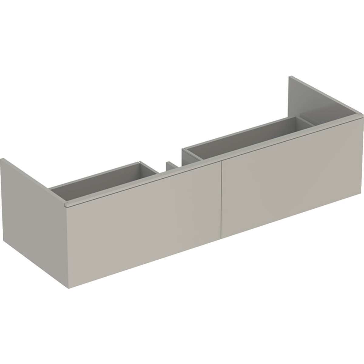 Meub. bas Geberit Xeno² pour lav minéral 2 tiroirs 139.5x35x47.3 Greige - GEBERIT 500.348.00.1 