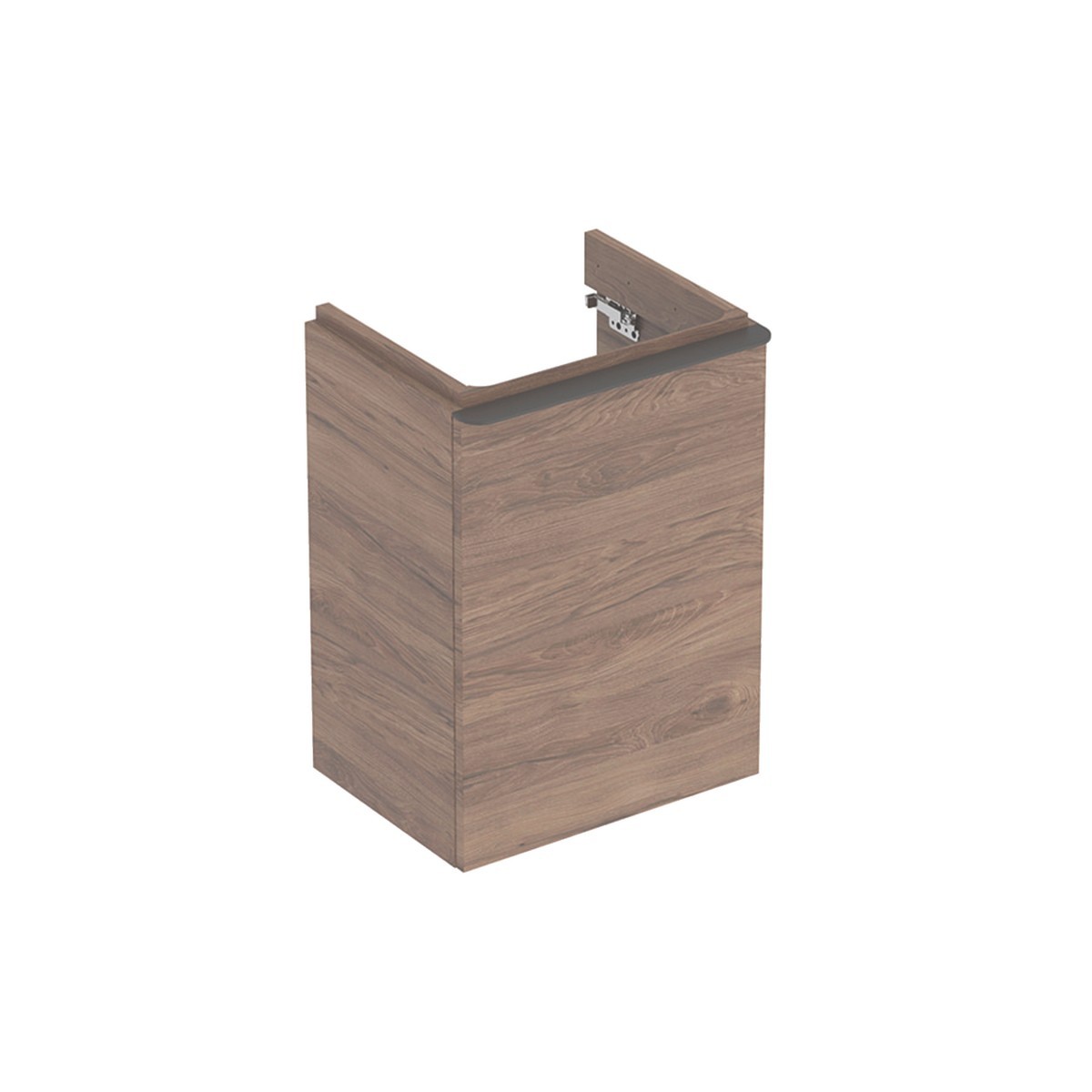 Meuble Geberit Smyle Square lave-mains ch. à gauche 44.2x61.7x35.6cm Noyer - GEBERIT 500.351.JR.1 