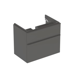 Meub. bas Geberit Smyle Square pour lavabo avec 2 tiroirs 73.4x61.7x47 Gris mat - GEBERIT 500.353.JK.1 