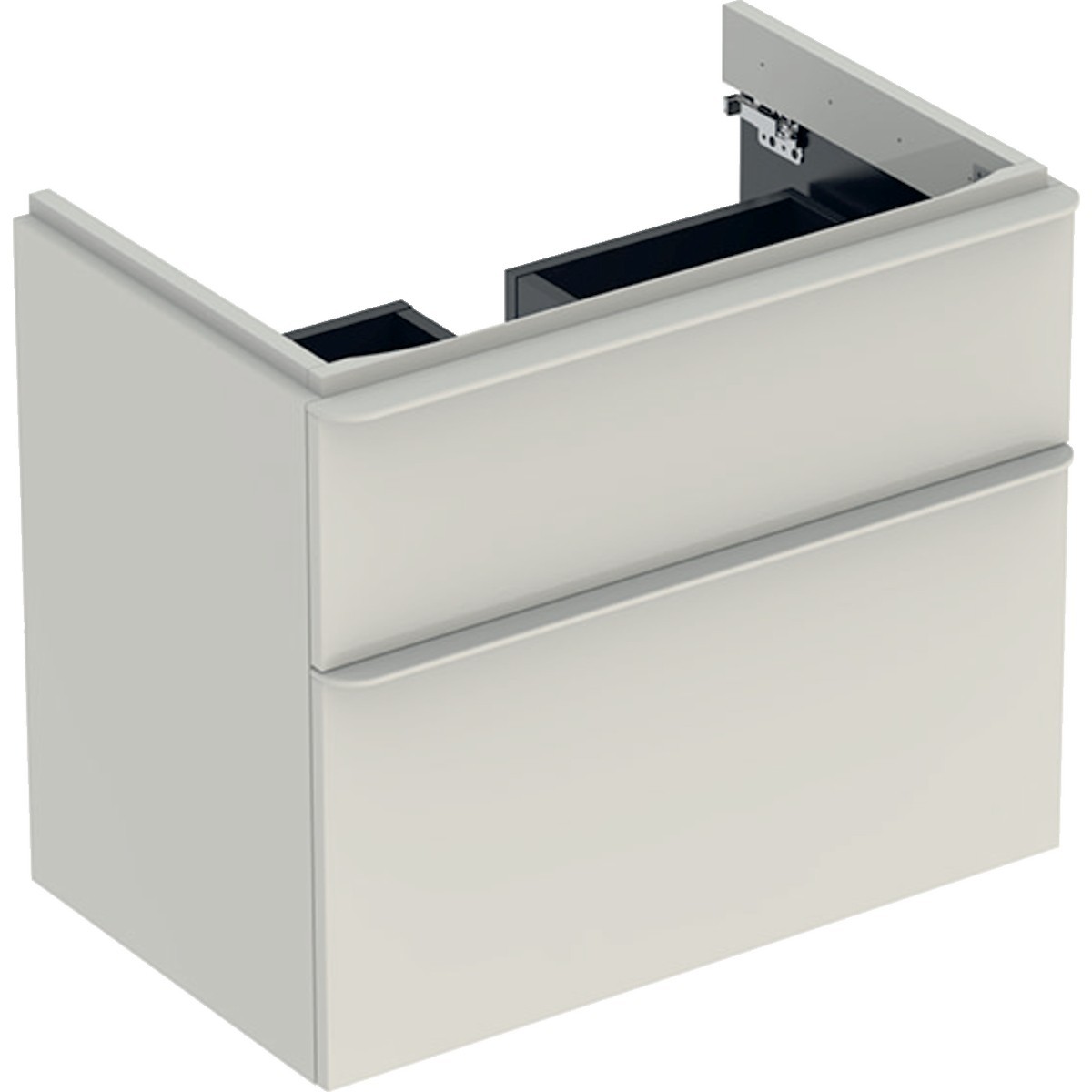 Meub. bas Geberit Smyle Square pour lav 2 tiroirs 73.4x61.7x47 Sable gris - GEBERIT 500.353.JL.1 