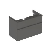 Meub. bas Geberit Smyle Square pour lavabo avec 2 tiroirs 88.4x61.7x47 Gris mat - GEBERIT 500.354.JK.1 