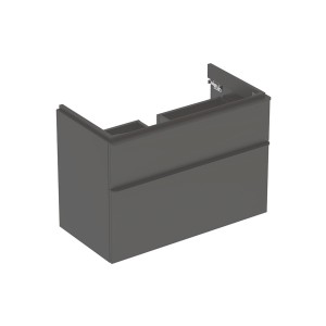Meub. bas Geberit Smyle Square pour lavabo avec 2 tiroirs 88.4x61.7x47 Gris mat - GEBERIT 500.354.JK.1 