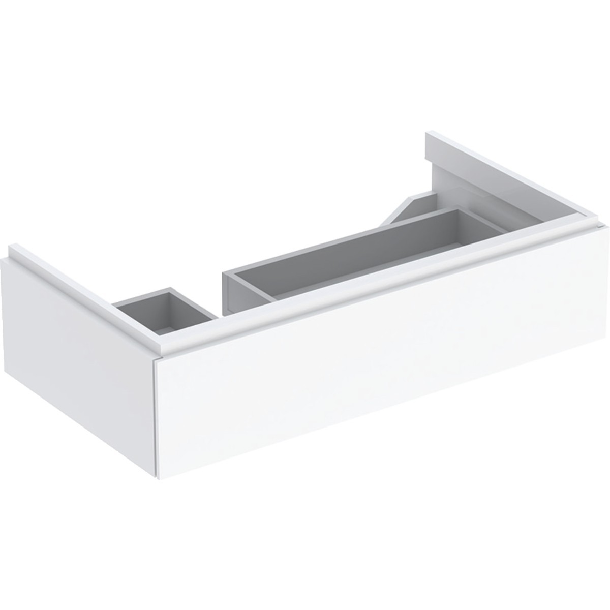 Meub. bas Geberit Xeno² 1 tiroir plage dépose gauche 88x22x46.2 Blc brillant - GEBERIT 500.513.01.1 