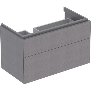 Meub. bas Geberit Xeno² 2 tiroirs plage dépose droite 88x53x46.2 Gris scultura - GEBERIT 500.515.43.1 