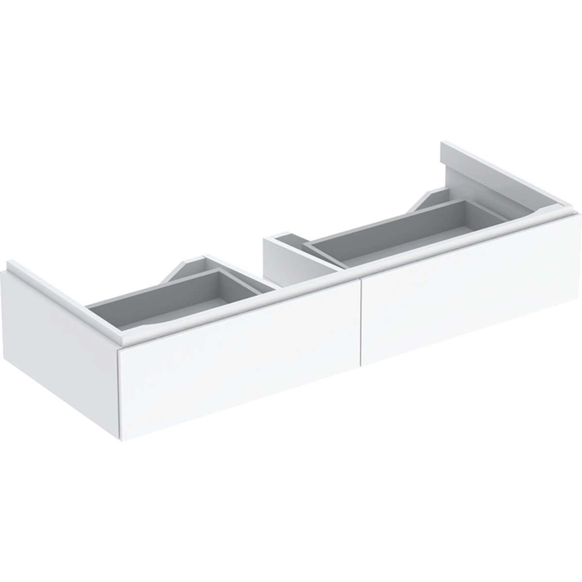 Meub. bas Geberit Xeno² - lav à partir de 120 2 tiroirs 117.4x22x46.2 Blc brill - GEBERIT 500.517.01.1 