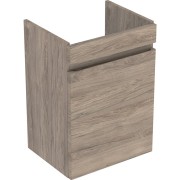 Meuble sous lave-mains 50 cm Geberit Renova Plan 1 porte Noyer Carya - GEBERIT 501.903.JR.1 