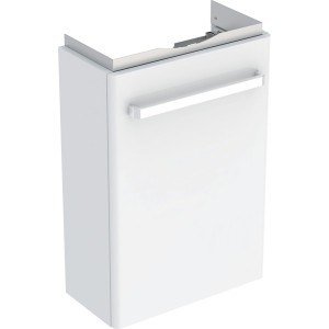 Meuble sous lave-mains 45 cm Geberit Renova Compact 1 porte Blanc brillant - GEBERIT 501.924.01.1 
