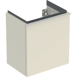 Meuble sous lave-mains 38 Geberit iCon 1 porte charnières à gauche Sable gris - GEBERIT 502.301.JL.1 