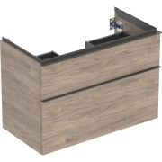 Meuble sous lavabo 90 cm Geberit iCon 2 tiroirs Noyer Carya - GEBERIT 502.305.JR.1 