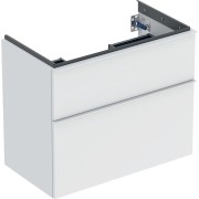 Meuble sous lavabo 75 cm compact Geberit iCon 2 tiroirs Blanc mat - GEBERIT 502.308.01.3 