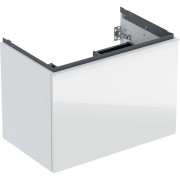 Meuble bas Geberit Acanto 1 tiroir 1 tir anglaise lavabo 75cm verre blanc - GEBERIT 503.004.01.2 