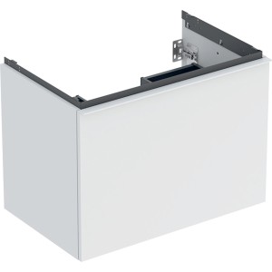 Meuble bas Geberit Acanto 1 tiroir 1 tir anglaise lavabo 75cm blanc mat - GEBERIT 503.004.01.3 