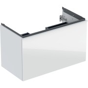 Meuble bas Geberit Acanto 1 tiroir 1 tir anglaise lavabo 90cm verre blanc - GEBERIT 503.005.01.2 