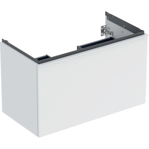 Meuble bas Geberit Acanto 1 tiroir 1 tir anglaise lavabo 90cm blanc mat - GEBERIT 503.005.01.3 