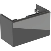 Meuble bas Geberit Acanto 1 tiroir 1 tir anglaise lavabo 90cm verre gris - GEBERIT 503.005.JK.2 
