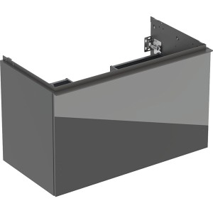 Meuble bas Geberit Acanto 1 tiroir 1 tir anglaise lavabo 90cm verre gris - GEBERIT 503.005.JK.2 