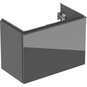 Meuble bas Geberit Acanto 1 tiroir 1 tir angl compact lavabo 75cm verre gris - GEBERIT 503.009.JK.2 
