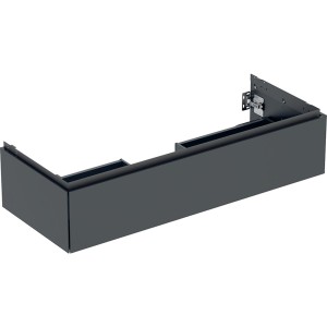 Meuble bas pour lavabo Geberit ONE 1 tiroir L120cm P47cm Noir mat - GEBERIT 505.075.00.8 